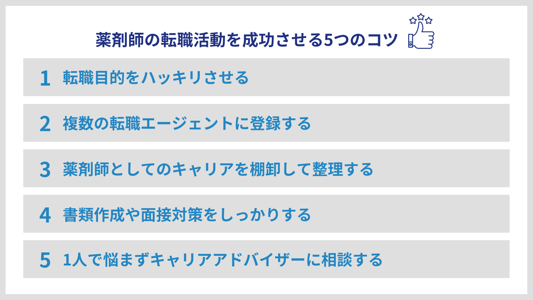 薬剤師　５つのコツ