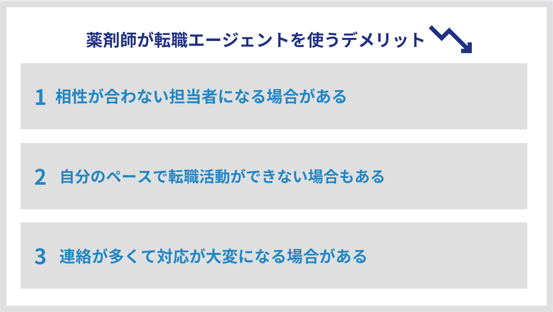 薬剤師　デメリット