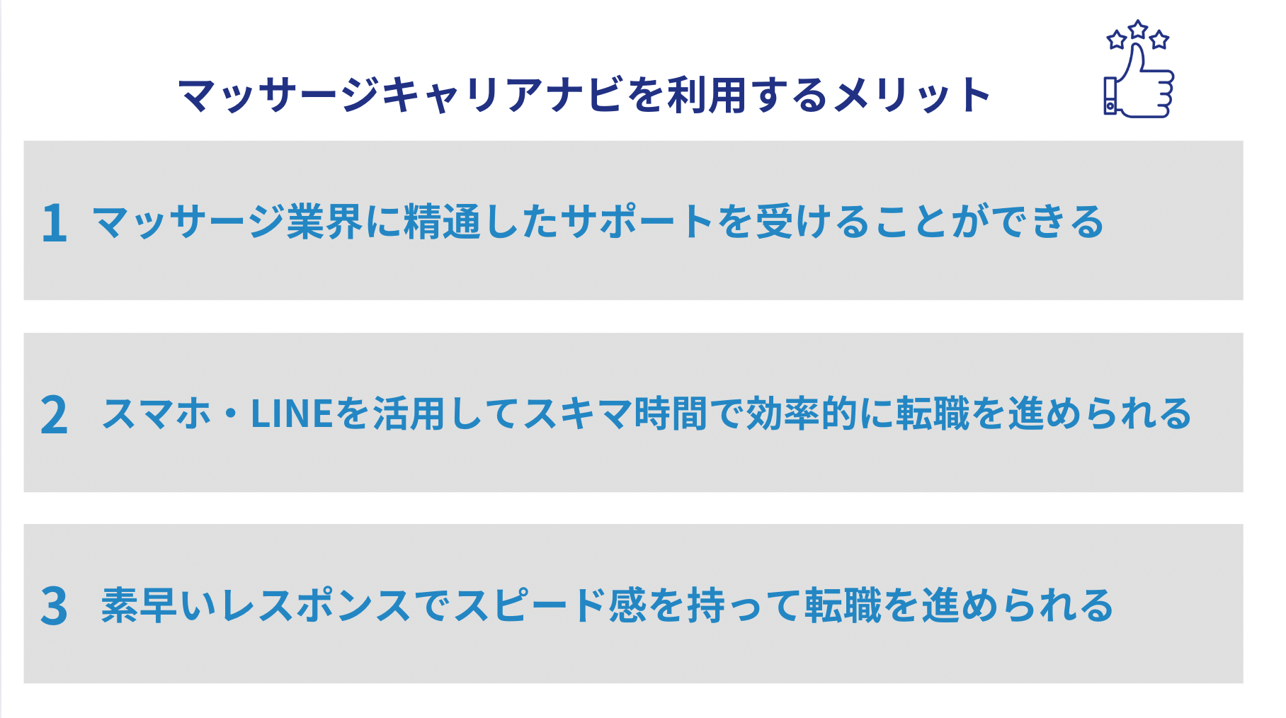 マッサージキャリアナビを利用するメリット